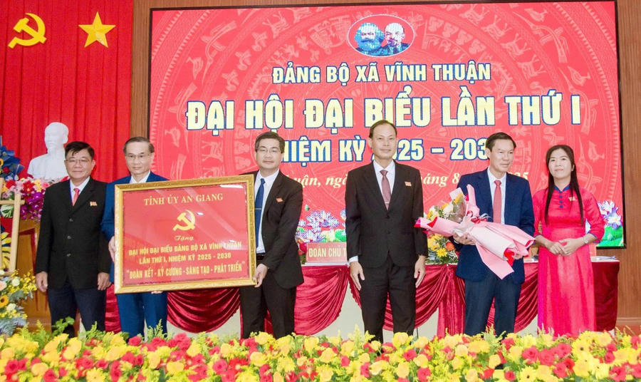 Đại hội Đại biểu Đảng bộ xã Vĩnh Thuận nhiệm kỳ 2025 – 2030 thành công tốt đẹp.