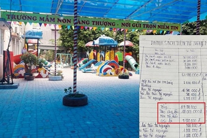 Trường Mầm non Láng Thượng. Ảnh: ĐT/Lao Động