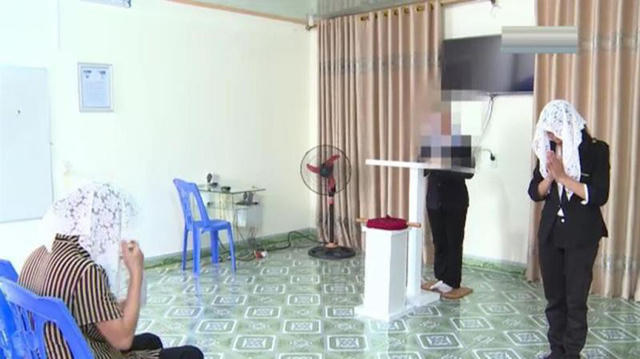 Một buổi hành lễ trên Sion tại Thái Bình (ảnh Công an Thái Bình)