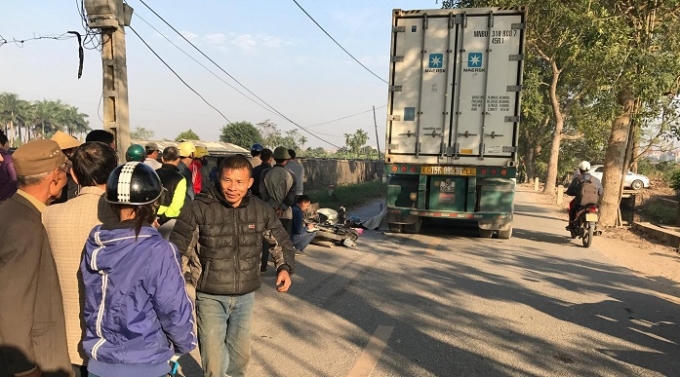 Hiện trường vụ tai nạn.