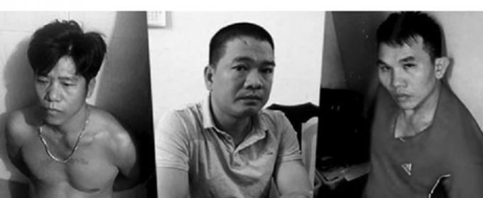 Các đối tượng bị bắt trong vụ cướp.