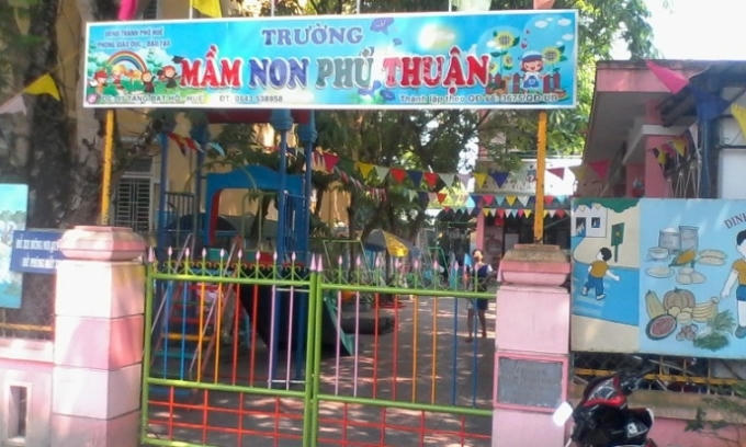 Trường Mầm non Phú Nhuận nơi xảy ra sự việc.