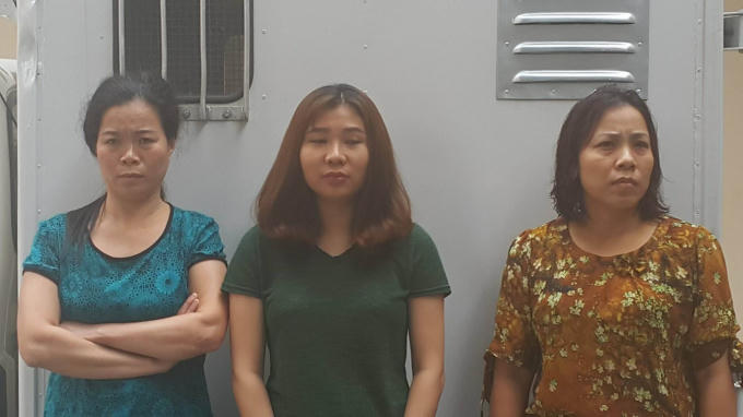 Các đối tượng tại cơ quan điều tra.