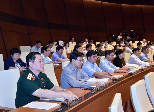 Các đại biểu lựa chọn thông qua Nghị quyết về Chương trình giám sát của Quốc hội năm 2018.