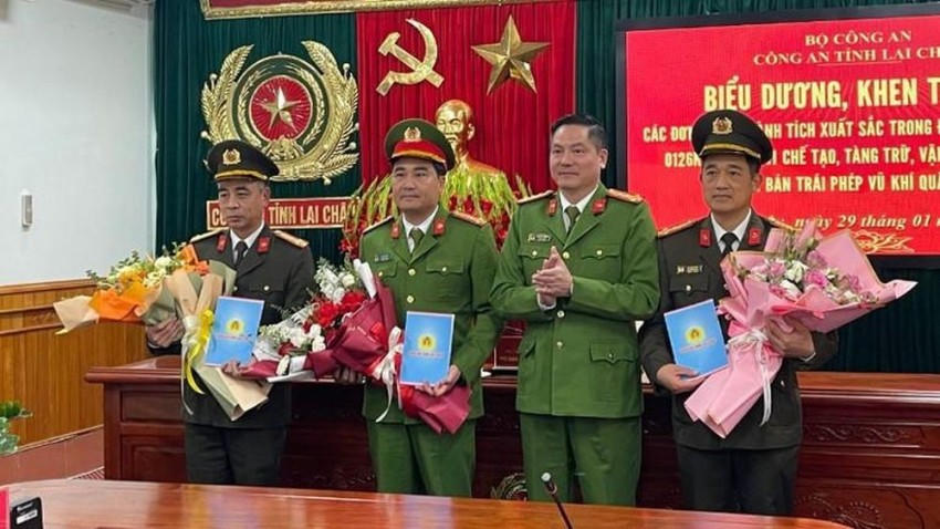 Tang vật của vụ án được cơ quan điều tra thu giữ. (Ảnh: Công an Lai Châu).
