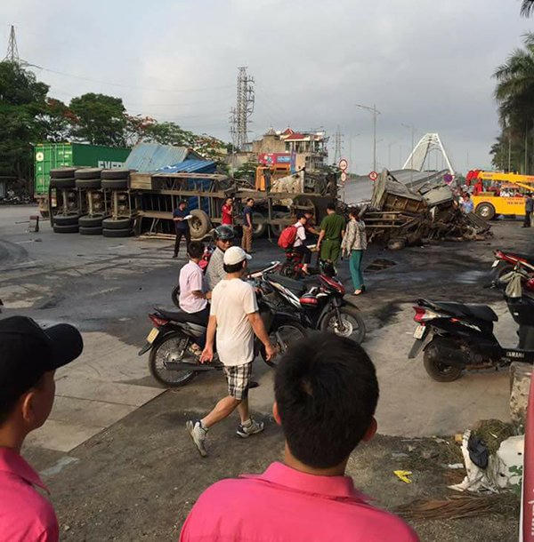 Hiện trường vụ tai nạn. (Ảnh: Vietnamnet)