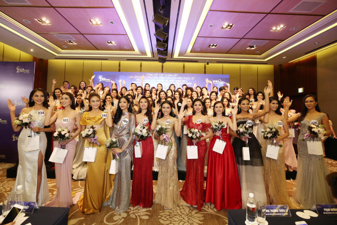 Top 70 thí sinh vòng Bán kết Hoa hậu Hoàn vũ 2017.