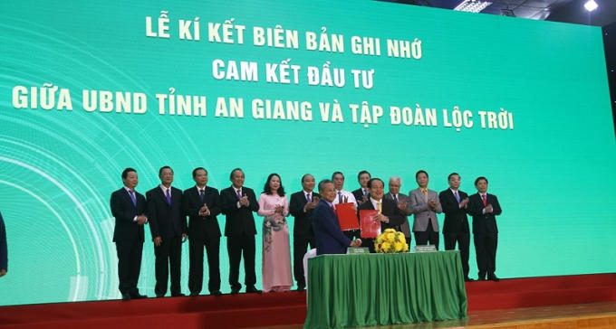 Lễ ký biên bản ghi nhớ giữa tỉnh An Giang và Tập Đoàn Lộc Trời
