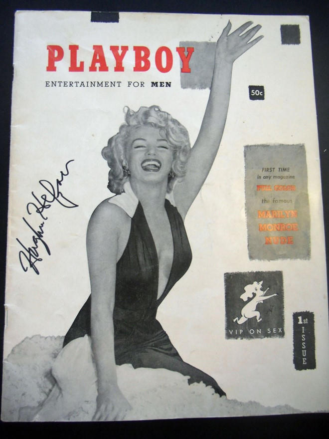 "Biểu tượng sex" Marilyn Monroe trên tờ tạp chí Playboy số đầu tiên ra tháng 12/1953.