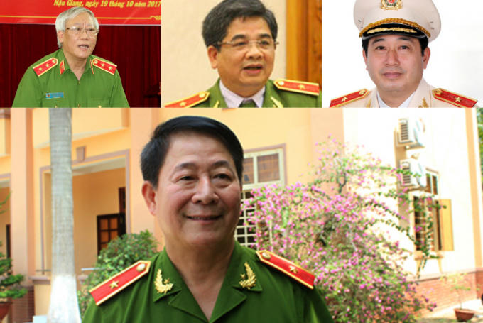 Các vị tướng bị xem xét thi hành kỷ luật.