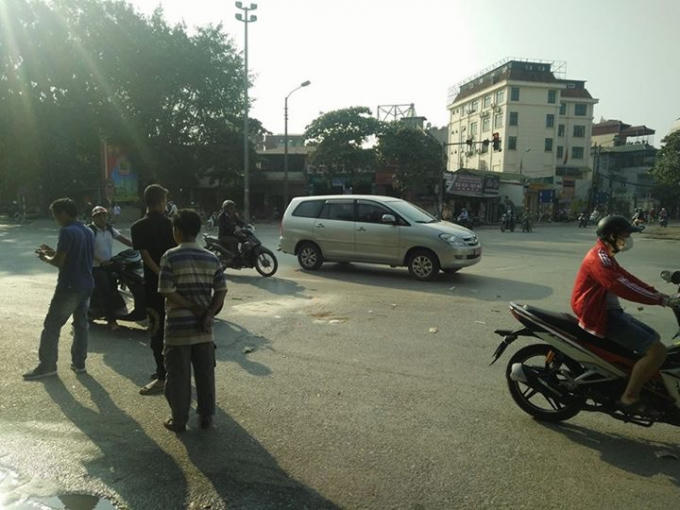 Hiện trường vụ tai nạn trên.