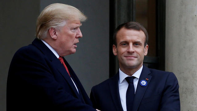 Tổng thống Mỹ Donald Trump và Tổng thống Pháp Emmanuel Macron (Ảnh: Reuters)