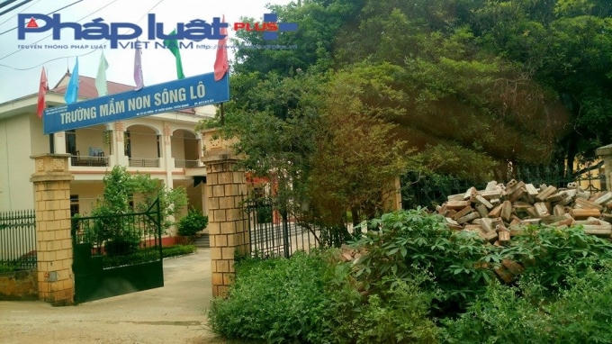 Trường mầm non Sông Lô, nơi gia đình gửi cháu Nguyễn Hoàng Nam.