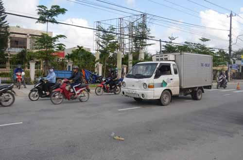 Hiện trường vụ tai nạn khiến cụ N. tử vong. Ảnh: CAQN.