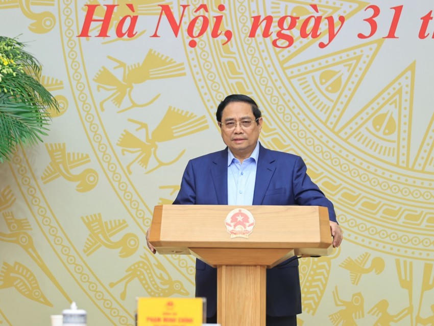 Thủ tướng Phạm Minh Chính cho rằng, cần củng cố niềm tin của doanh nghiệp, doanh nhân, của toàn xã hội với phát triển kinh tế tư nhân. Ảnh: VGP