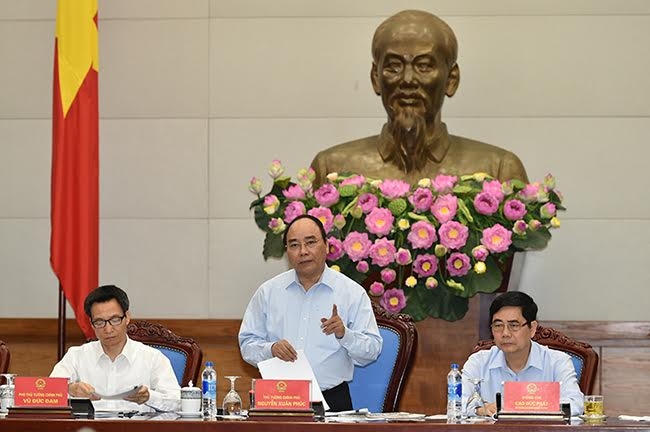Thủ tướng Chính Phủ Nguyễn Xuân Phúc phát biểu tại Hội nghị. Ảnh: Cổng Thông tin điện tử Chính phỉ cung cấp.