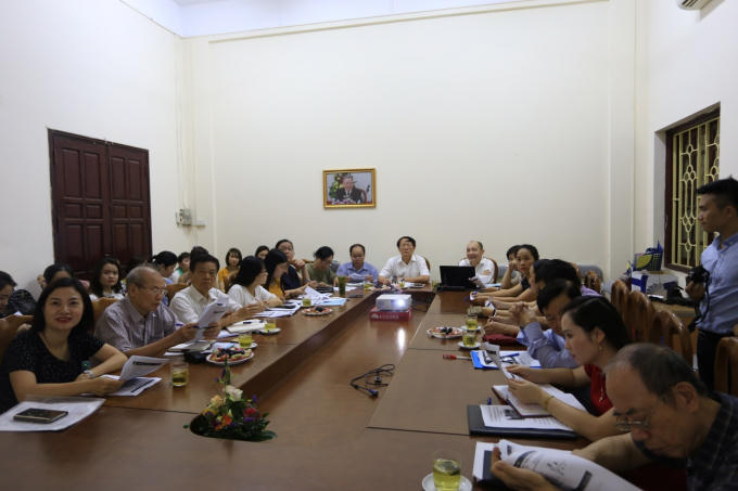 Buổi sinh hoạt khoa học của Khoa Tài chính - Trường ĐH Kinh doanh và Công nghệ Hà Nội (Ảnh: Huy Thuyết).