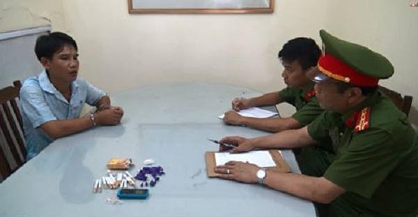 Đối tượng Ngyễn Văn Thành tại cơ quan điều tra.