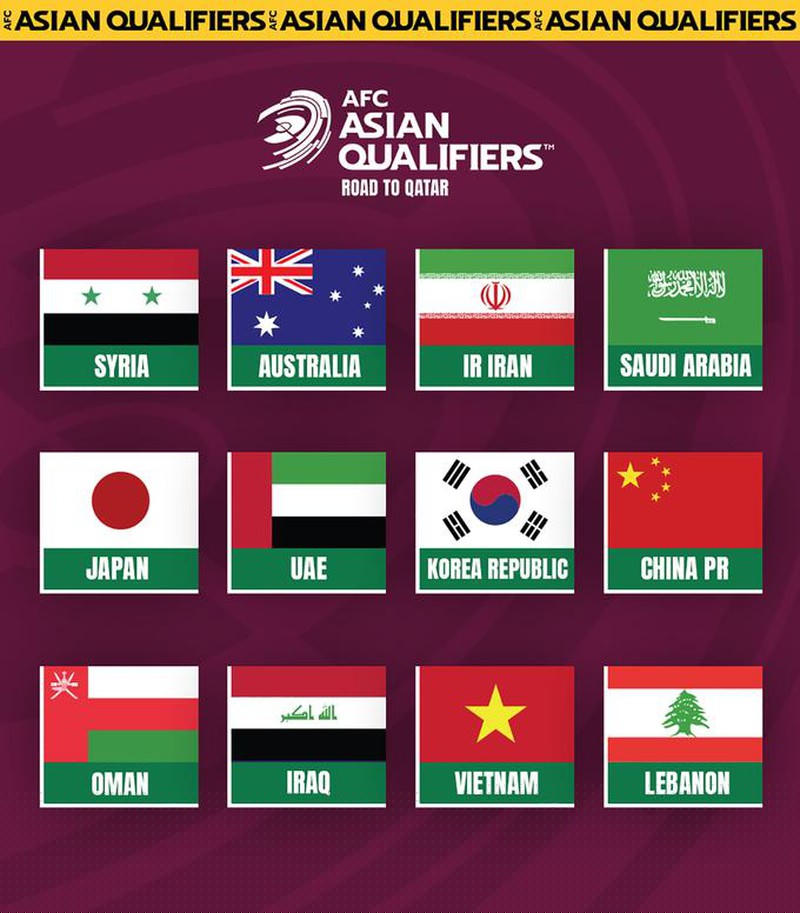 12 đội giành vé dự vòng loại cuối World Cup 2012. Ảnh: AFC.