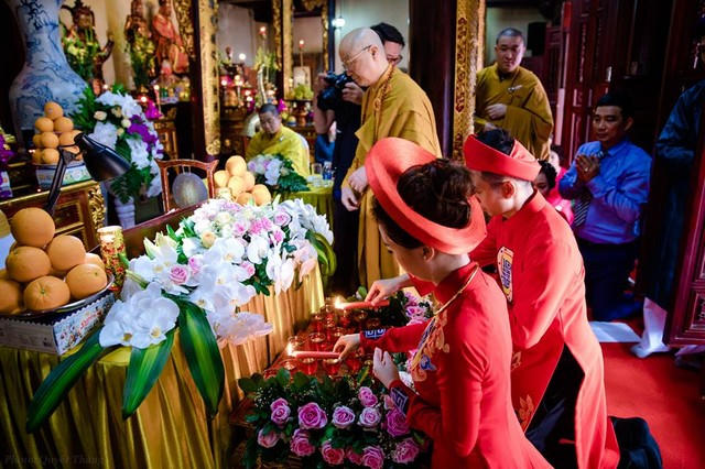 Nghi thức đặc biệt được tổ chức trong ngôi chùa cổ kính.