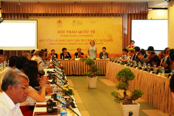 Hội thảo có sự tham dự của nhiều chuyên gia nước ngoài trong lĩnh vực bảo tồn di sản.