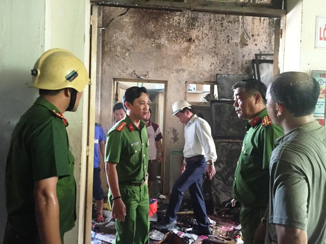 Khu vực xảy ra đám cháy là kho chứa hàng vàng mã. Ảnh: PCCC ĐN.
