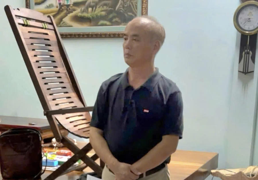 Bị cáo Nguyễn Bá Đông, cựu Trưởng Phòng Tài nguyên và Môi trường huyện Bảo Lâm cũ bị tuyên phạt 30 tháng tù. Ảnh: Công an cung cấp