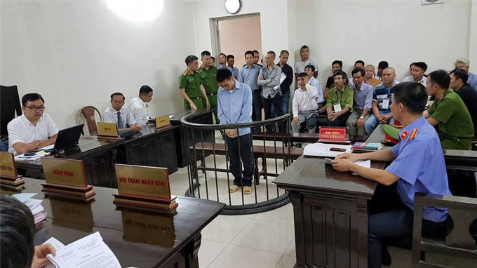 Bị cáo Hà tại tòa.