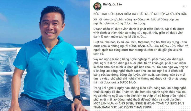Vị đạo diễn sân khâu châm ngòi cho cuộc khẩu chiến bằng phát ngôn “khán giả không nuôi nghệ sĩ”.
