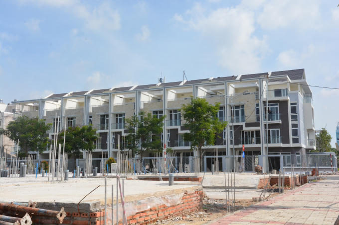 Dãy nhà phố đã bàn giao