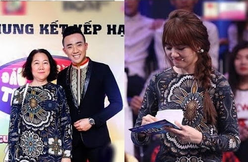 Thậm chí, nhiều fan còn phát hiện ra nữ ca sĩ và mẹ bạn trai cùng mặc váy đôi có họa tiết giống nhau.