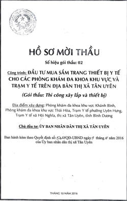 Hồ sơ mời thầu.