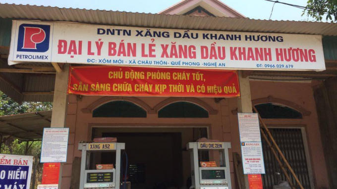 Cửa hàng xăng dầu nơi xảy ra sự việc.