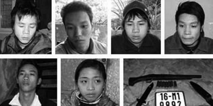 Các đối tượng bị bắt.