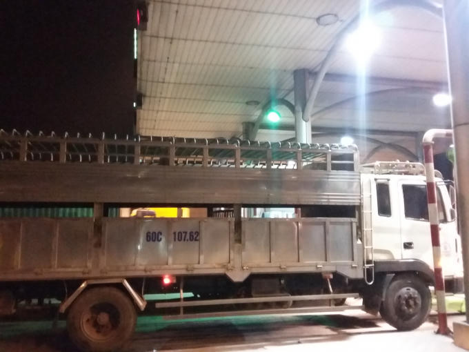 Chiếc xe tải gây tai nạn.