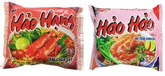 Hai sản phẩm mì tôm Hảo Hạng và mì tôm Hảo Hảo.