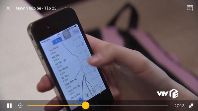 Khán giả tinh mắt nhận ra trên điện thoại của Đào có số được đặt tên "Vợ yêu".