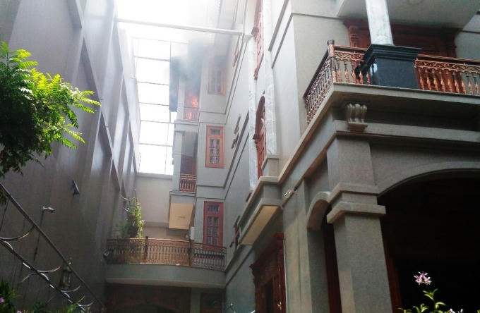 Hiện trường vụ ch&aacute;y.