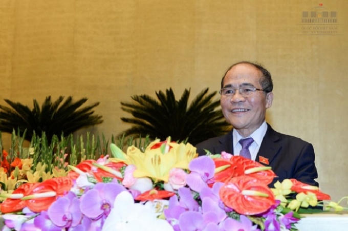 Quốc hội thống nhất cho ông Nguyễn Sinh Hùng thôi giữ chức vụ Chủ tịch Quốc hội. (Ảnh: Quochoi.vn).