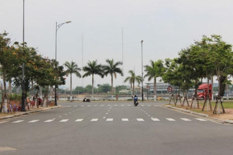 Nút giao đường Đống Đa - Như Nguyệt, vị trí dự kiến làm hầm chui qua sông Hàn. Ảnh: Tấn Việt.