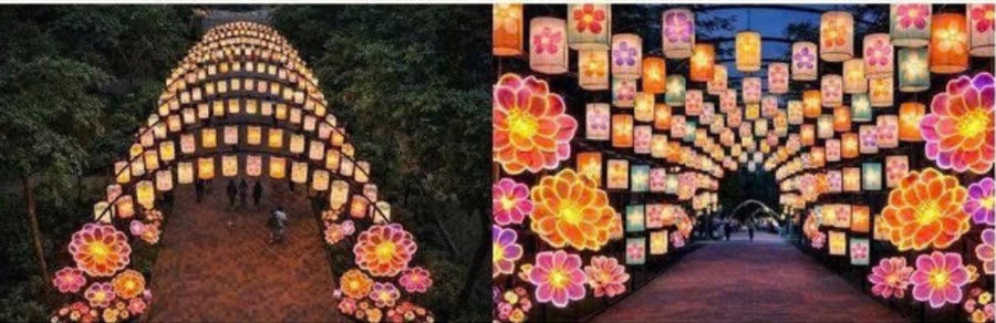 Cổng đèn lung linh sáng