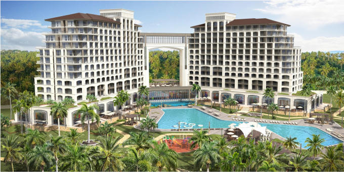 Kiến trúc của khách sạn FLC Grand Hotel Quang Binh.