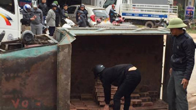 Hiện trường vụ  tai nạn.