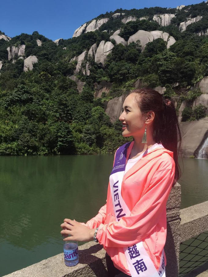 Đặng Phạm Phương Chi trong những ngày tại Trung Quốc. (Ảnh: FBNV)