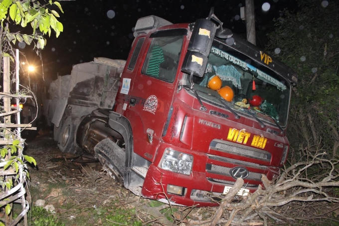 Hiện trường vụ tai nạn.