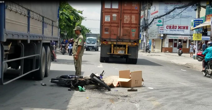 Hiện trường vụ tai nạn.