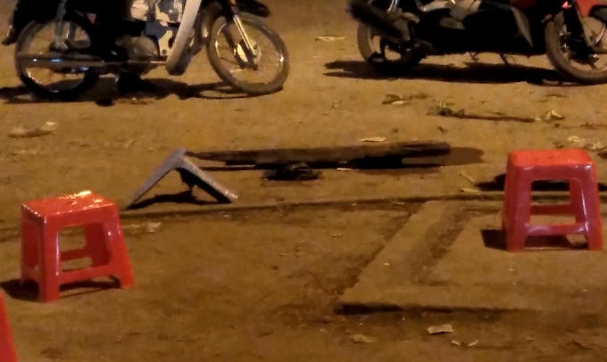 Hiện trường nơi nam công nhân nằm gục sau hỗn chiến