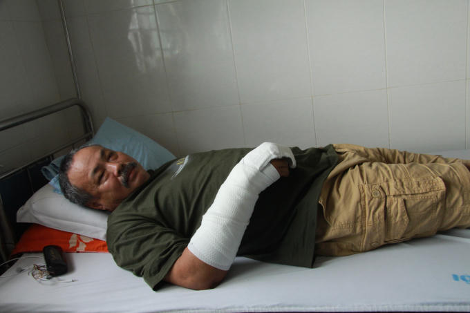 Ông Trần Thanh Sơn đang được điều trị tại BV Đa khoa Thiện Hạnh, Thành phố Buôn Ma Thuột.