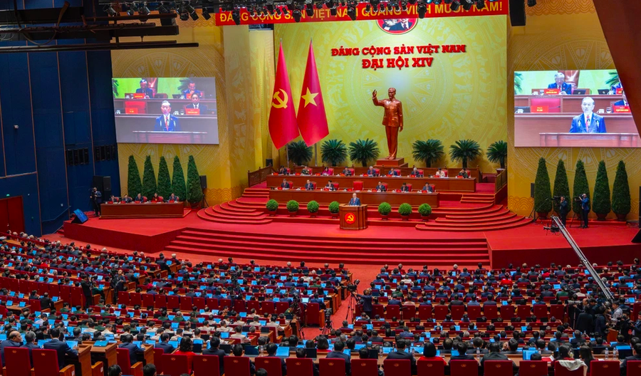 Toàn cảnh Đại hội XIV của Đảng (Ảnh: Tiến Tuấn).