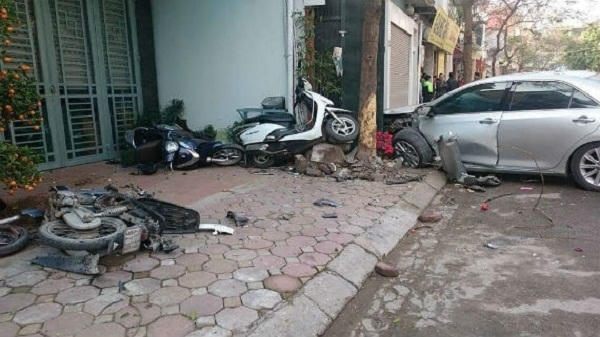 Hiện trường vụ tai nạn.